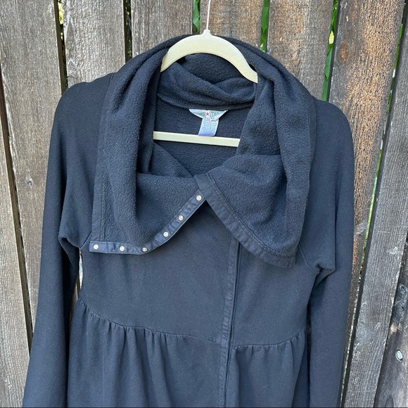 Hard Tail Forever Tiered Bamboo Cotton Jacket in Black Sz M - Picture 5 of 16